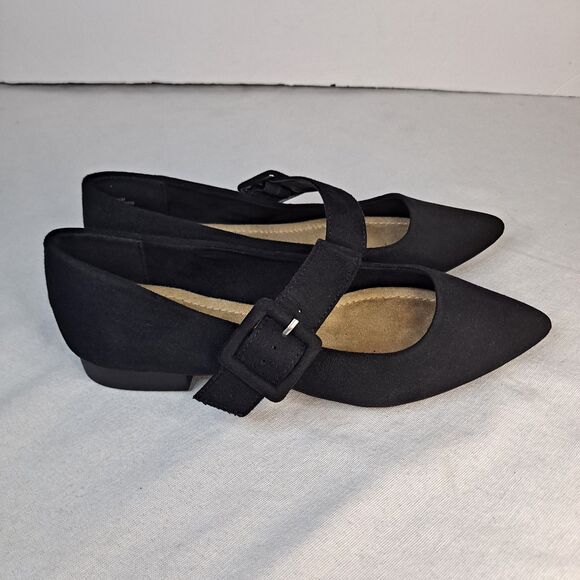 Bella Vita Virginia II Mary Jane Flats Women's Size 6.5M Faux Suede Black - Picture 4 of 9